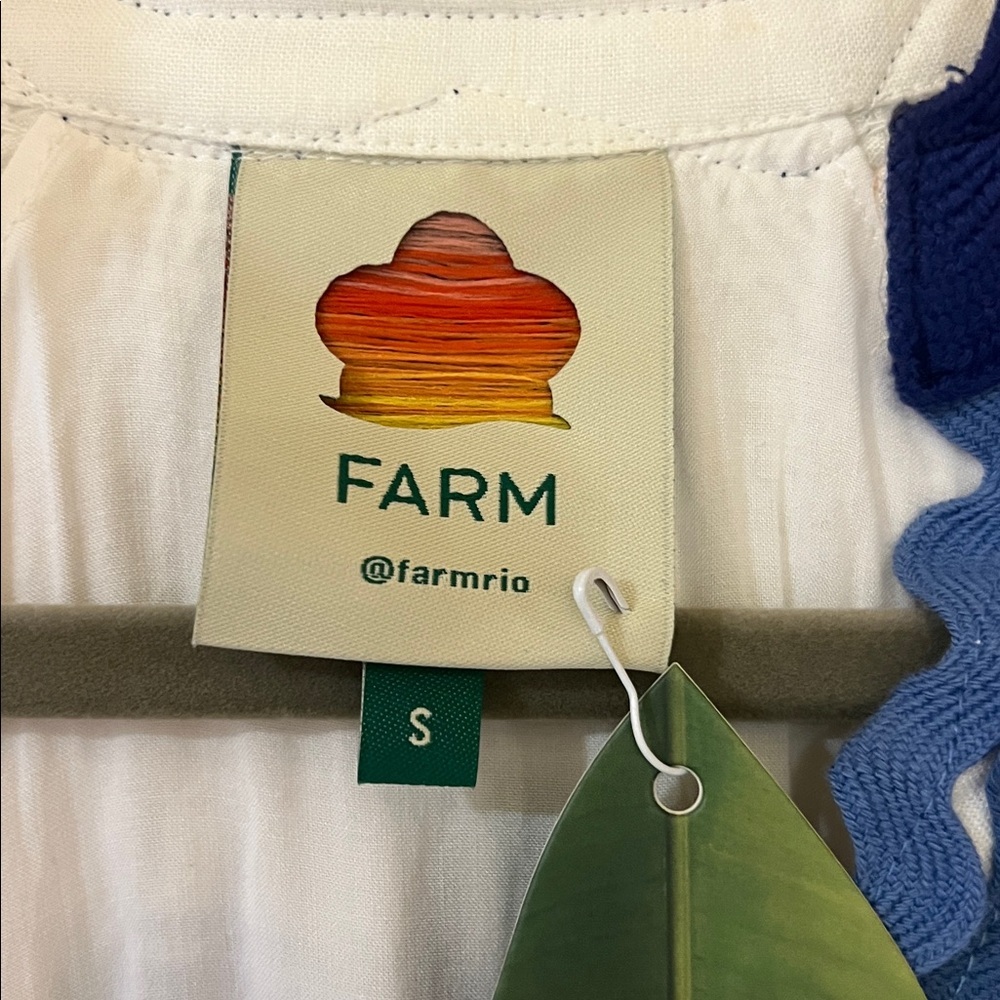 FARM RIO Off-White Tropicance Tunic Lenzing™ Ecovero™ Euroflax™ Midi Dress M NWT - Picture 8 of 16